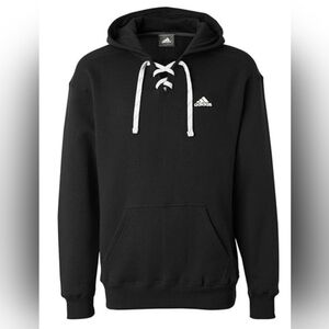Men's Adidas Black Lacehood Hockey Hoodie. Size Medium.